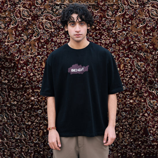 Dháb – Black Oversized T-Shirt