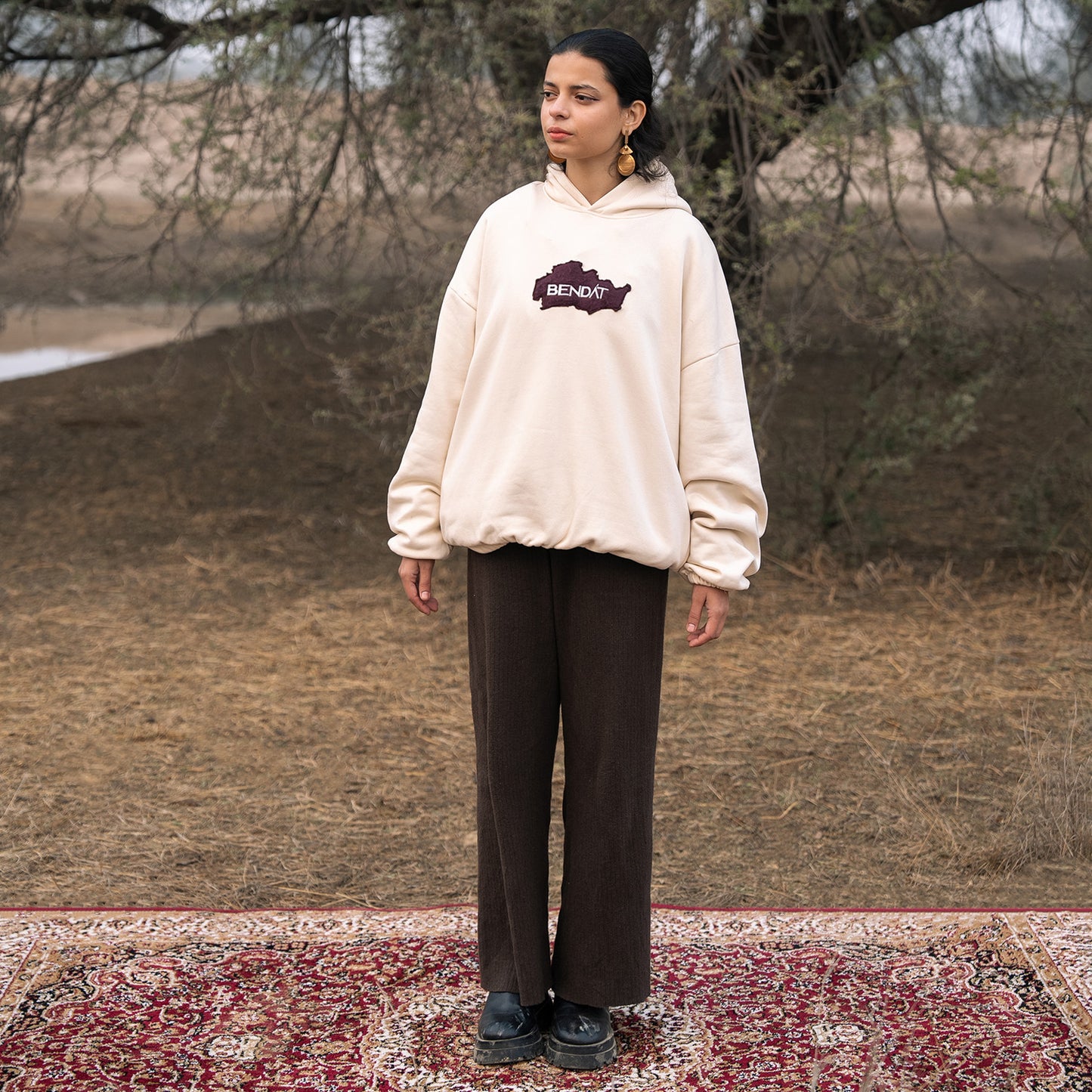 Tahl – Cream Oversized Hoodie