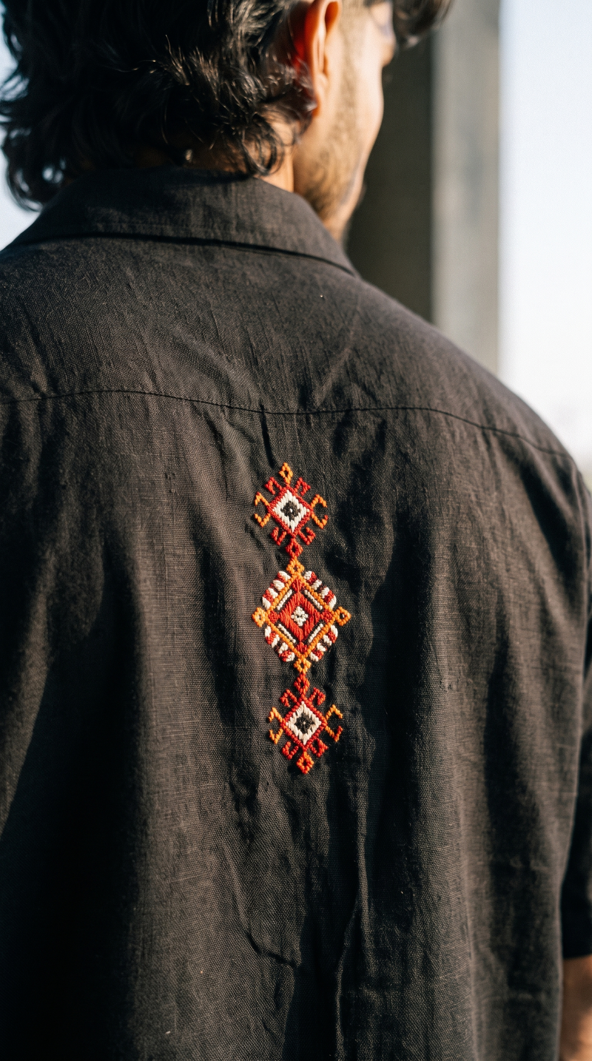 SEYĀHAG - Black Button-Down Shirt